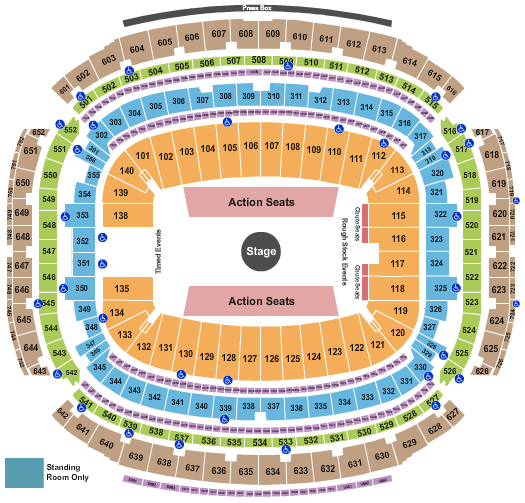 NRG Stadium Chris Stapleton Seating Chart